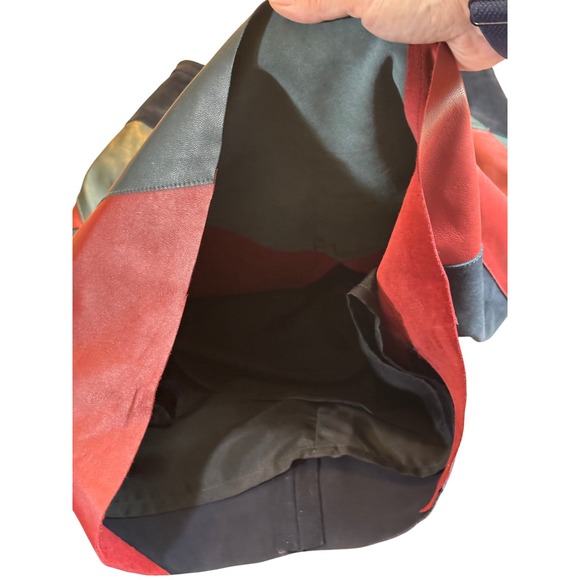 Derek Lam Leather Pencil Skirt Geometric Patchwork High Waist Career 48 - Picture 10 of 13